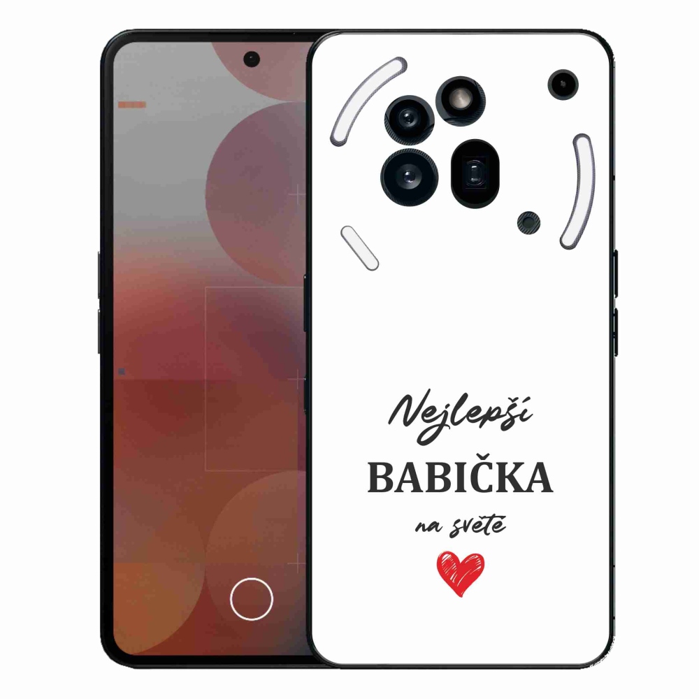 Gelový kryt mmCase na Nothing Phone (3a) Pro - nejlepší babička 1 bílé pozadí