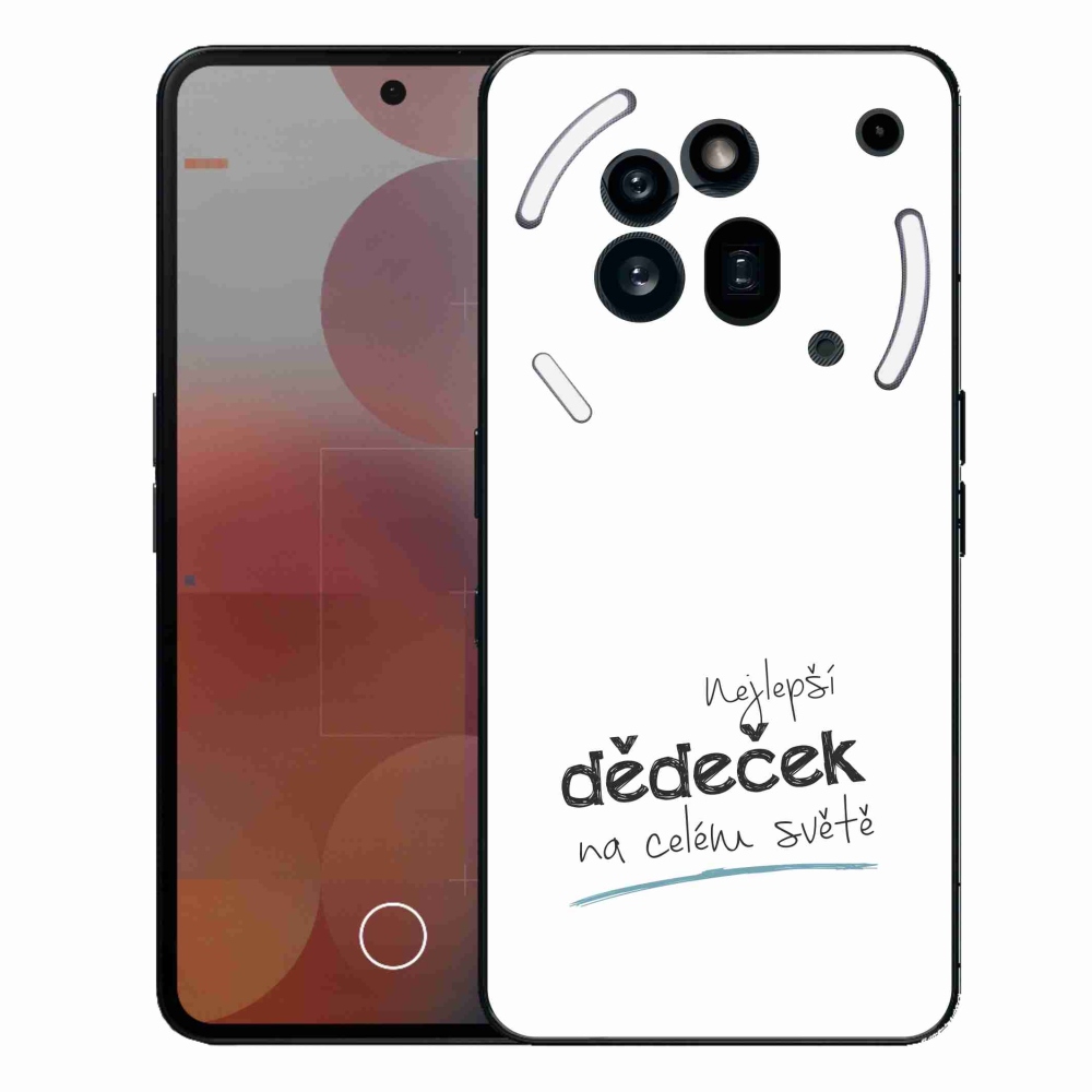 Gelový kryt mmCase na Nothing Phone (3a) Pro - nejlepší dědeček 3 bílé pozadí