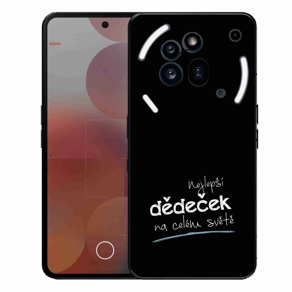 Gelový kryt mmCase na Nothing Phone (3a) Pro - nejlepší dědeček 3 černé pozadí