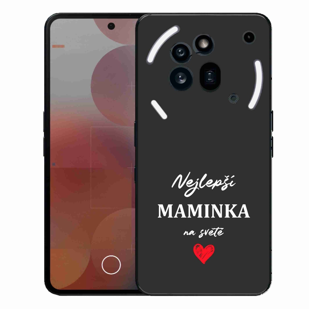 Gelový kryt mmCase na Nothing Phone (3a) Pro - nejlepší maminka 1 černé pozadí