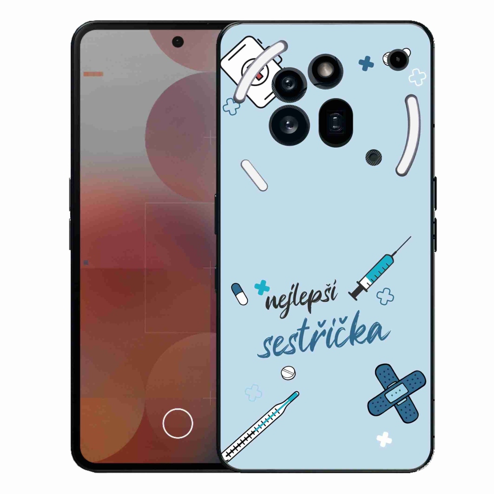 Gelový kryt mmCase na Nothing Phone (3a) Pro - nejlepší sestřička modré pozadí