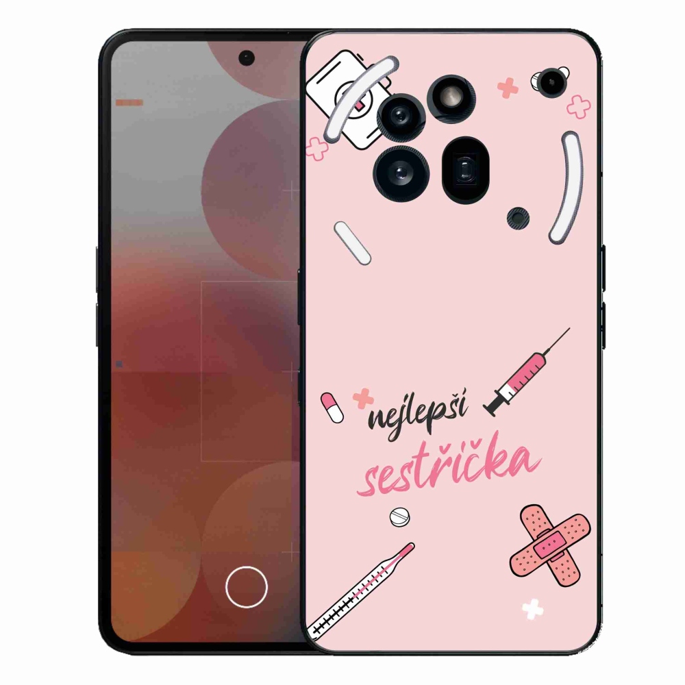 Gelový kryt mmCase na Nothing Phone (3a) Pro - nejlepší sestřička růžové pozadí