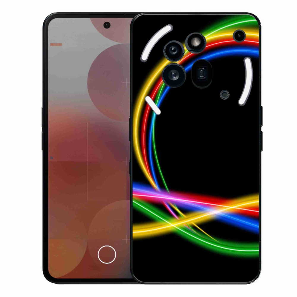 Gelový kryt mmCase na Nothing Phone (3a) Pro - neonové kruhy