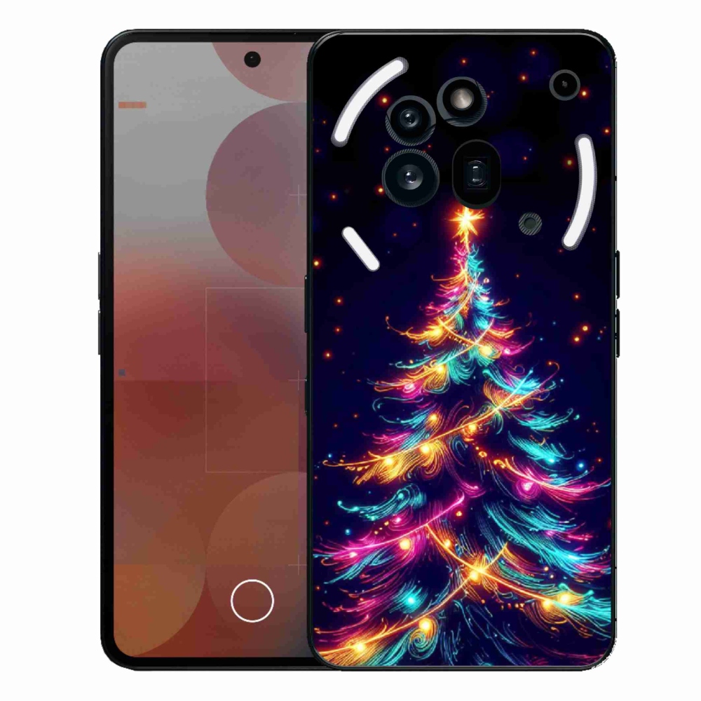 Gelový kryt mmCase na Nothing Phone (3a) Pro - neonový vánoční stromek