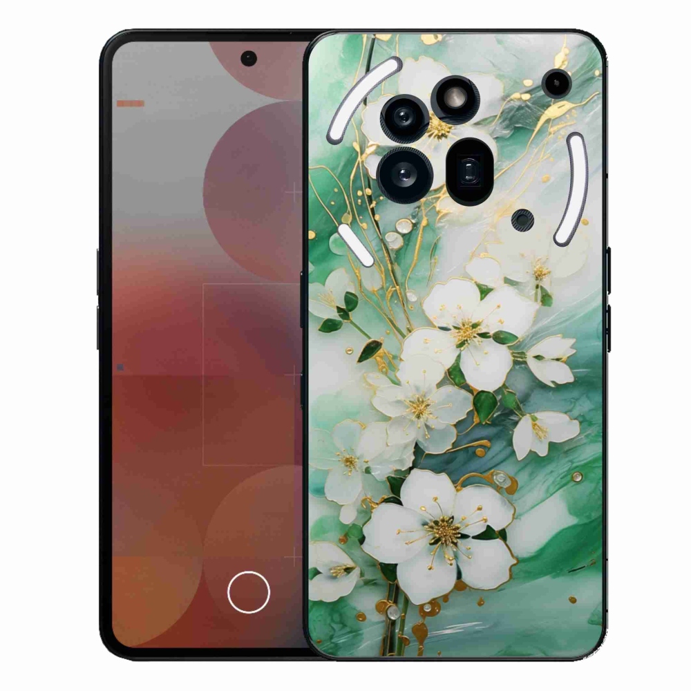 Gelový kryt mmCase na Nothing Phone (3a) Pro - něžné květy