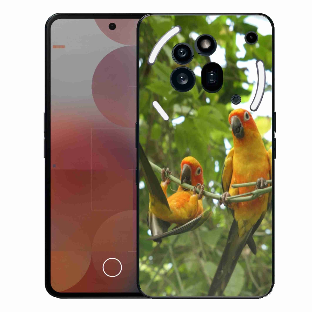 Gelový kryt mmCase na Nothing Phone (3a) Pro - papoušci aratingy