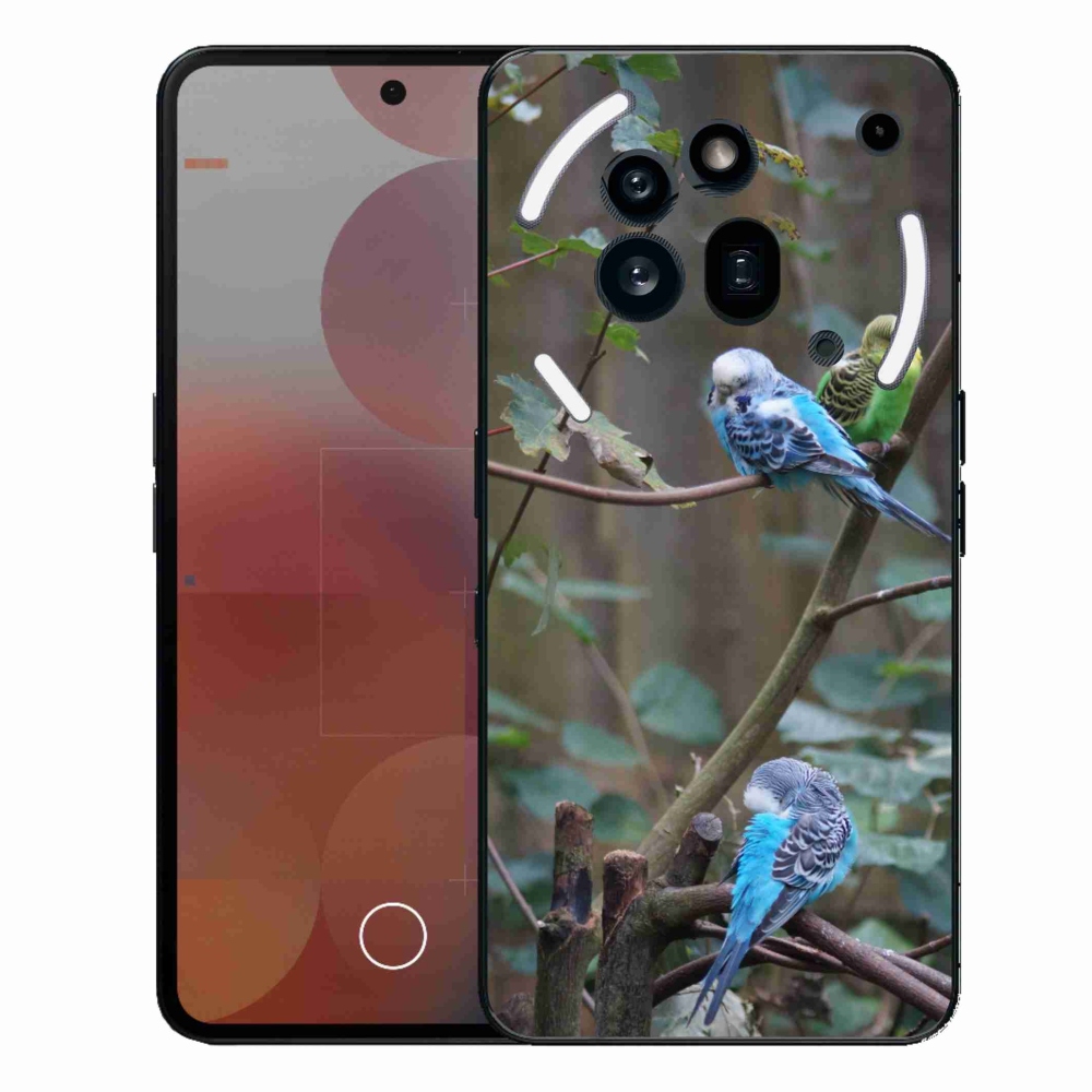 Gelový kryt mmCase na Nothing Phone (3a) Pro - papoušci na větvi