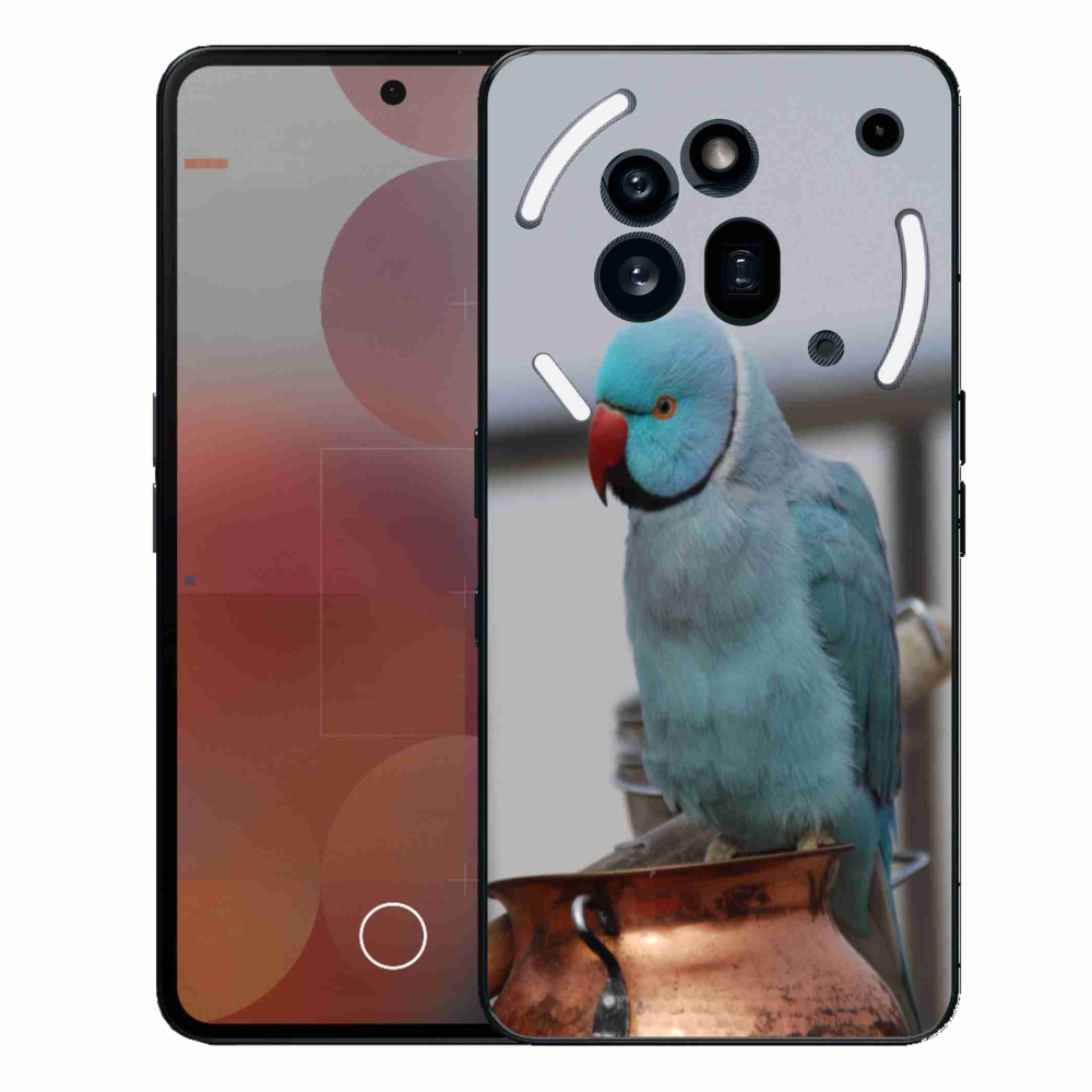 Gelový kryt mmCase na Nothing Phone (3a) Pro - papoušek alexandr modrý