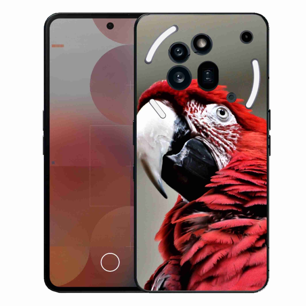 Gelový kryt mmCase na Nothing Phone (3a) Pro - papoušek ara červený