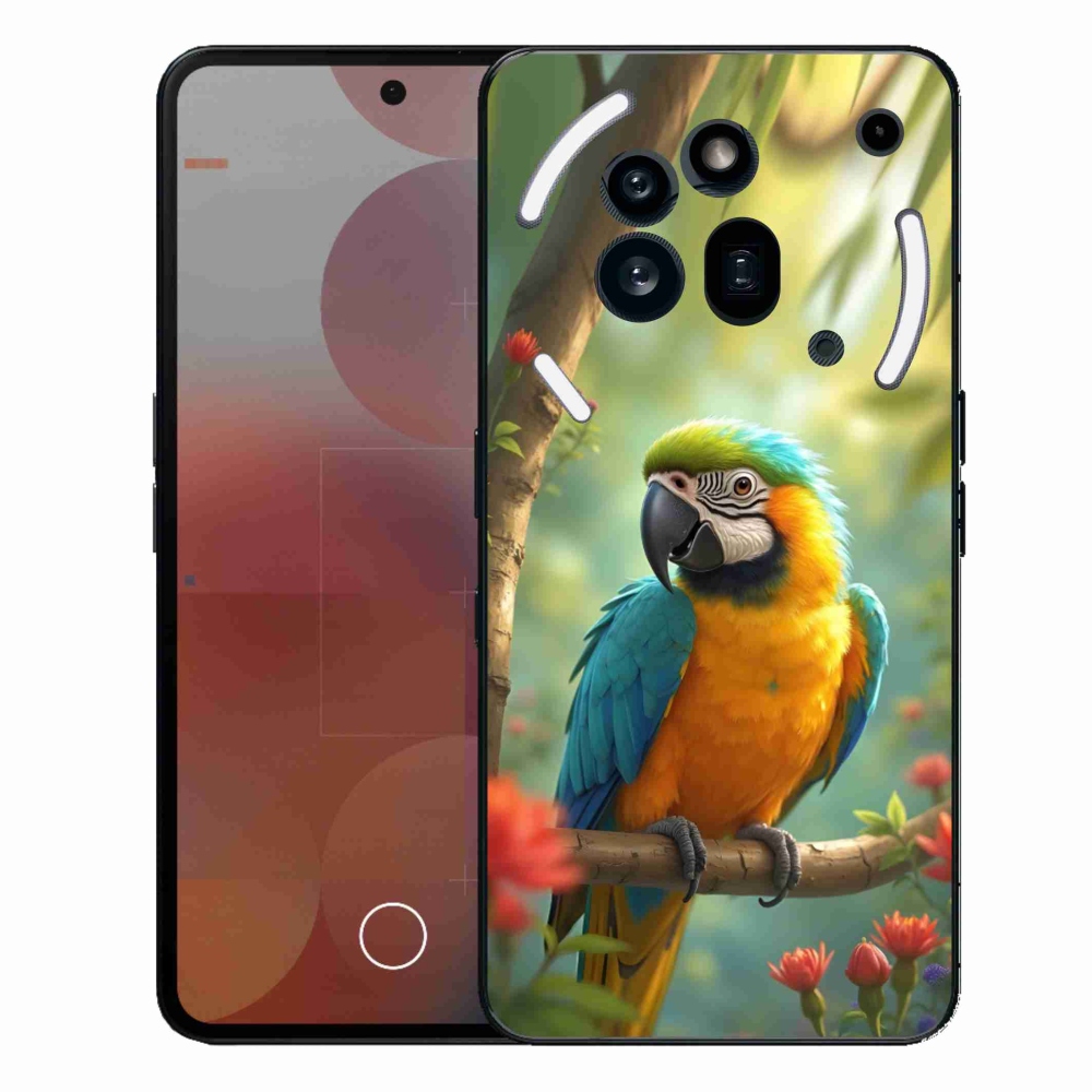 Gelový kryt mmCase na Nothing Phone (3a) Pro - papoušek ara modrožlutá