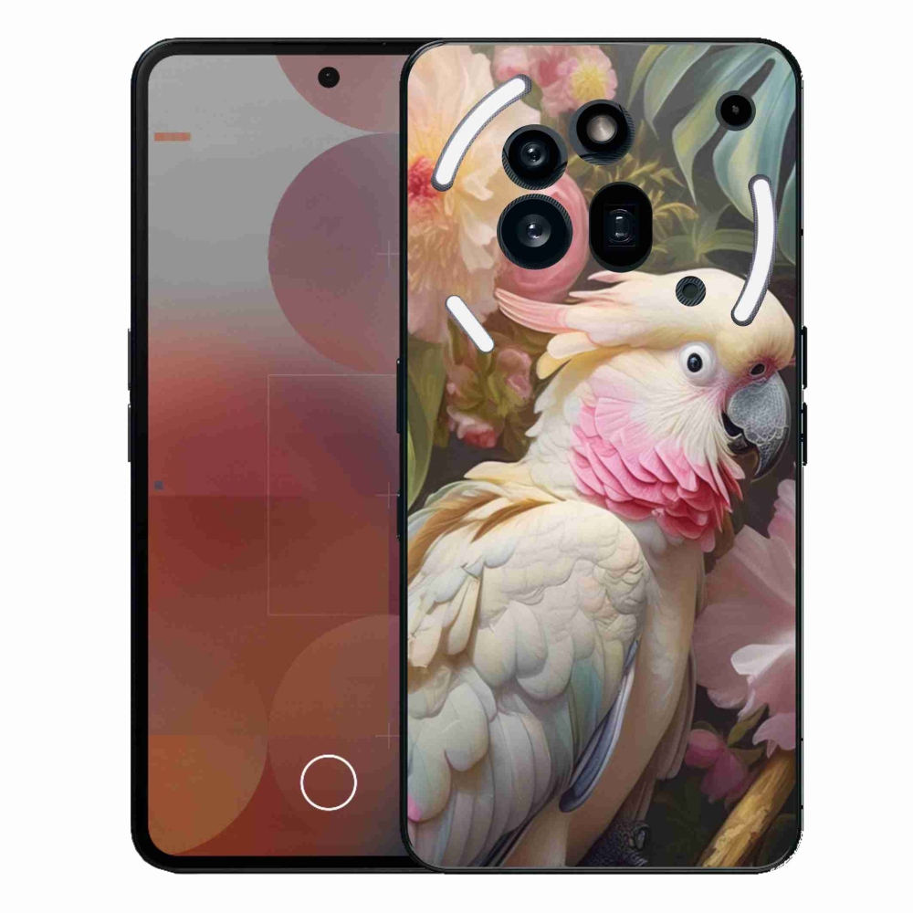 Gelový kryt mmCase na Nothing Phone (3a) Pro - papoušek kakadu růžový 2
