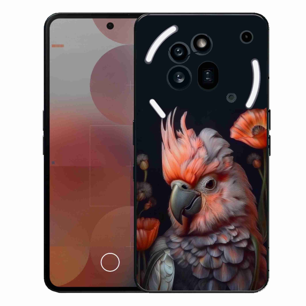 Gelový kryt mmCase na Nothing Phone (3a) Pro - papoušek kakadu v barvách