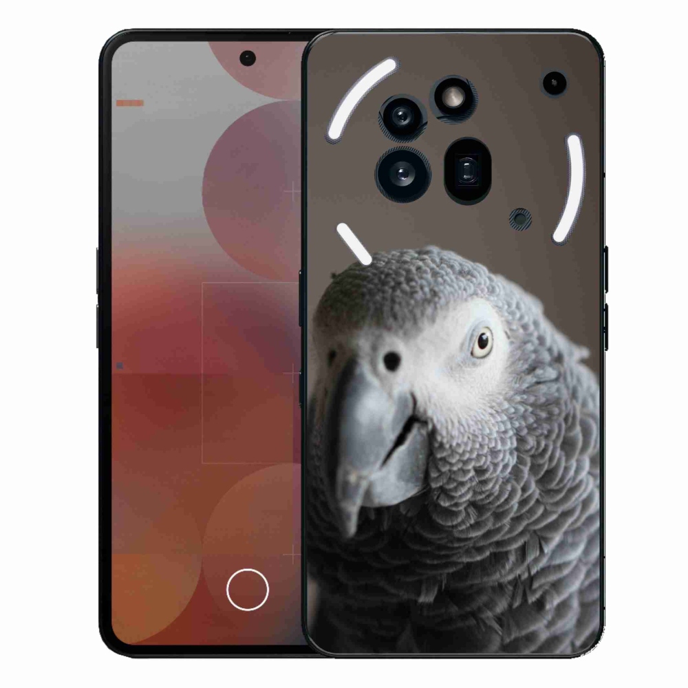 Gelový kryt mmCase na Nothing Phone (3a) Pro - papoušek žako 2