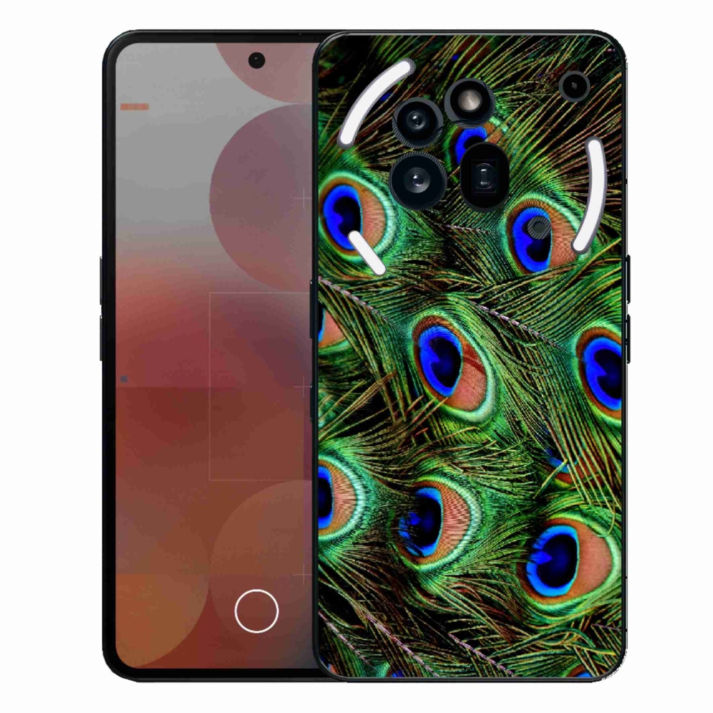Gelový kryt mmCase na Nothing Phone (3a) Pro - paví peří