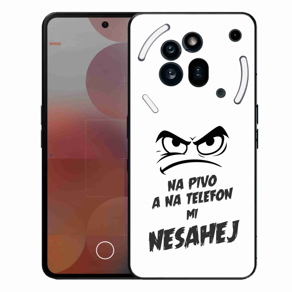 Gelový kryt mmCase na Nothing Phone (3a) Pro - pivní motiv 2 bílé pozadí
