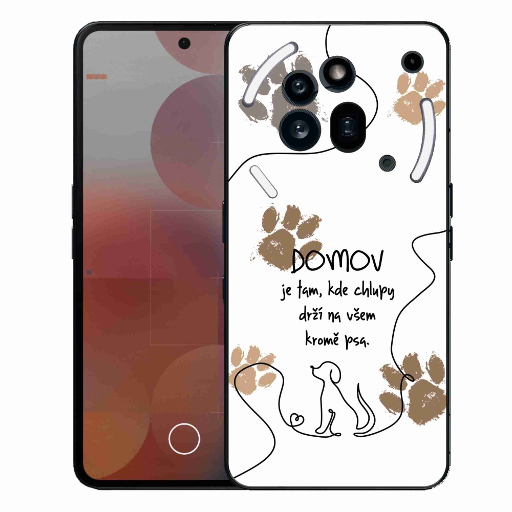 Gelový kryt mmCase na Nothing Phone (3a) Pro - psí motiv bílé pozadí