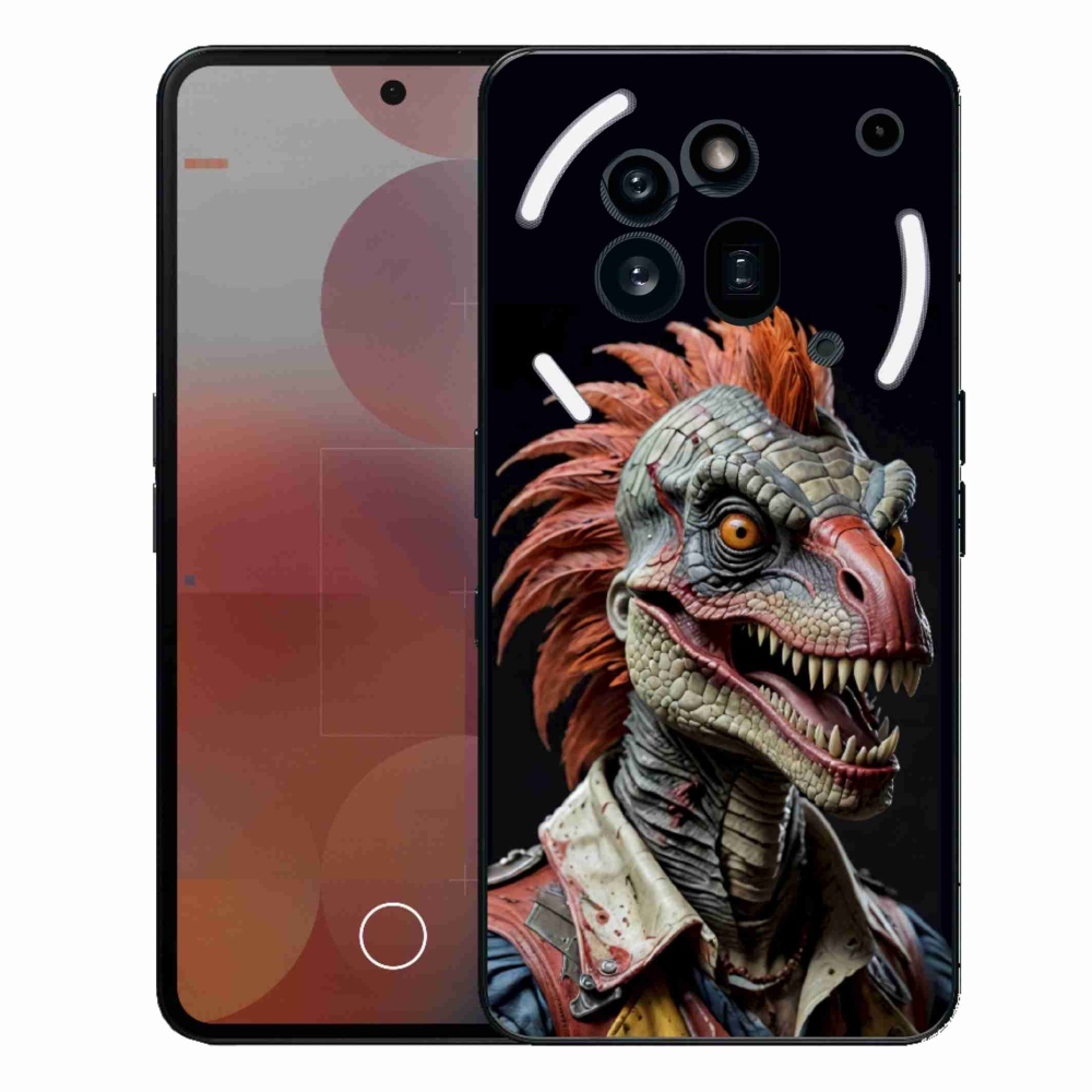 Gelový kryt mmCase na Nothing Phone (3a) Pro - punk dinosaurus