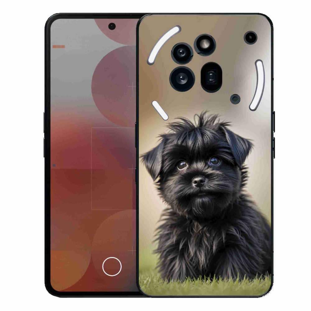 Gelový kryt mmCase na Nothing Phone (3a) Pro - roztomilý černý pejsek