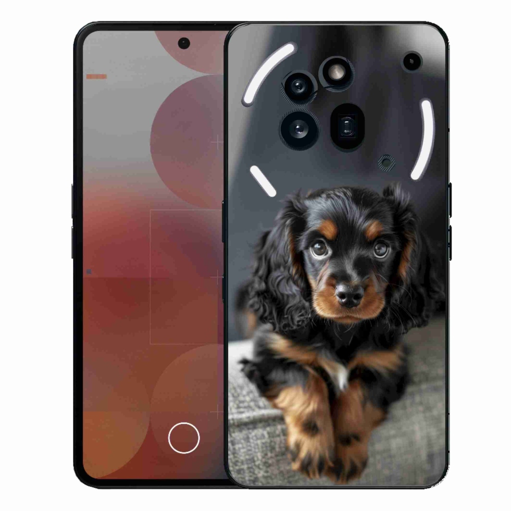 Gelový kryt mmCase na Nothing Phone (3a) Pro - roztomilý dlouhosrstý jezevčík