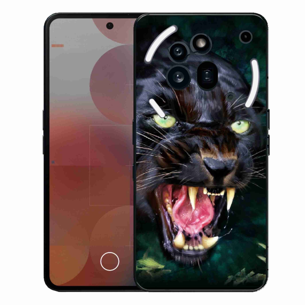 Gelový kryt mmCase na Nothing Phone (3a) Pro - rozzuřený černý panter