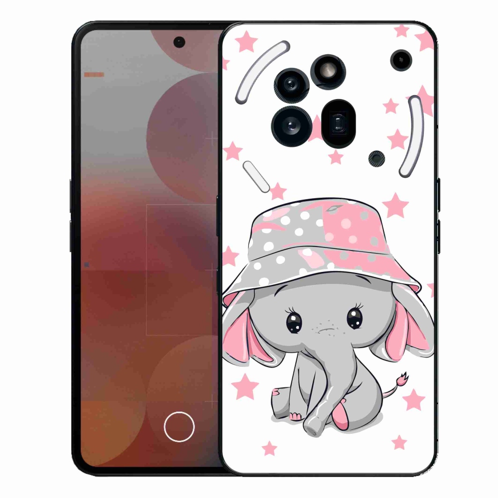 Gelový kryt mmCase na Nothing Phone (3a) Pro - růžový slon