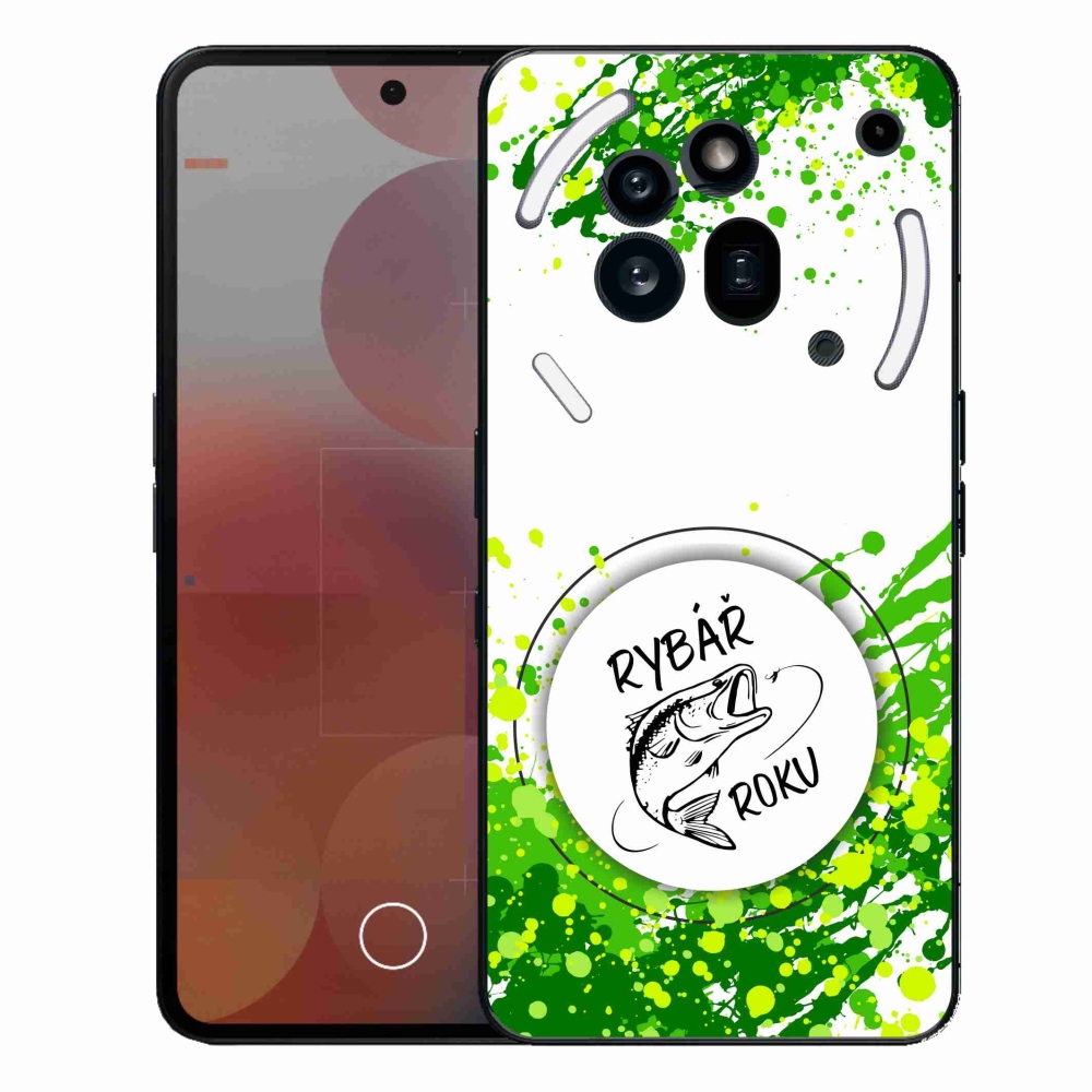 Gelový kryt mmCase na Nothing Phone (3a) Pro - rybář roku bílé pozadí