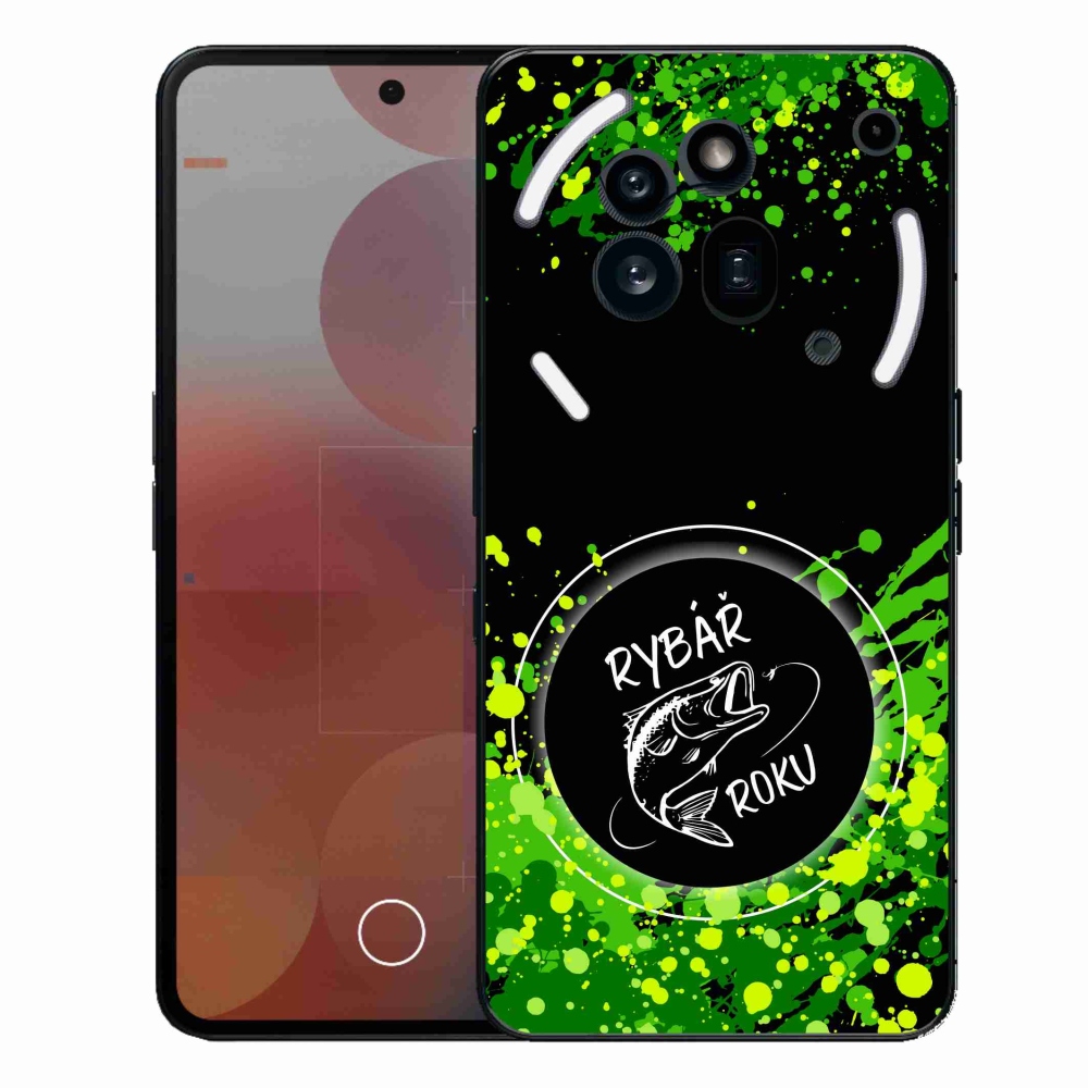 Gelový kryt mmCase na Nothing Phone (3a) Pro - rybář roku černé pozadí