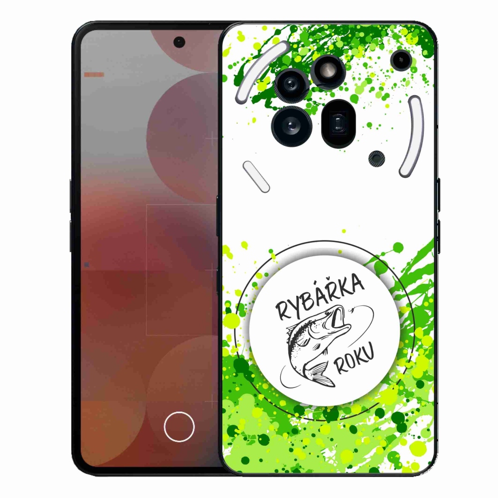 Gelový kryt mmCase na Nothing Phone (3a) Pro - rybářka roku bílé pozadí