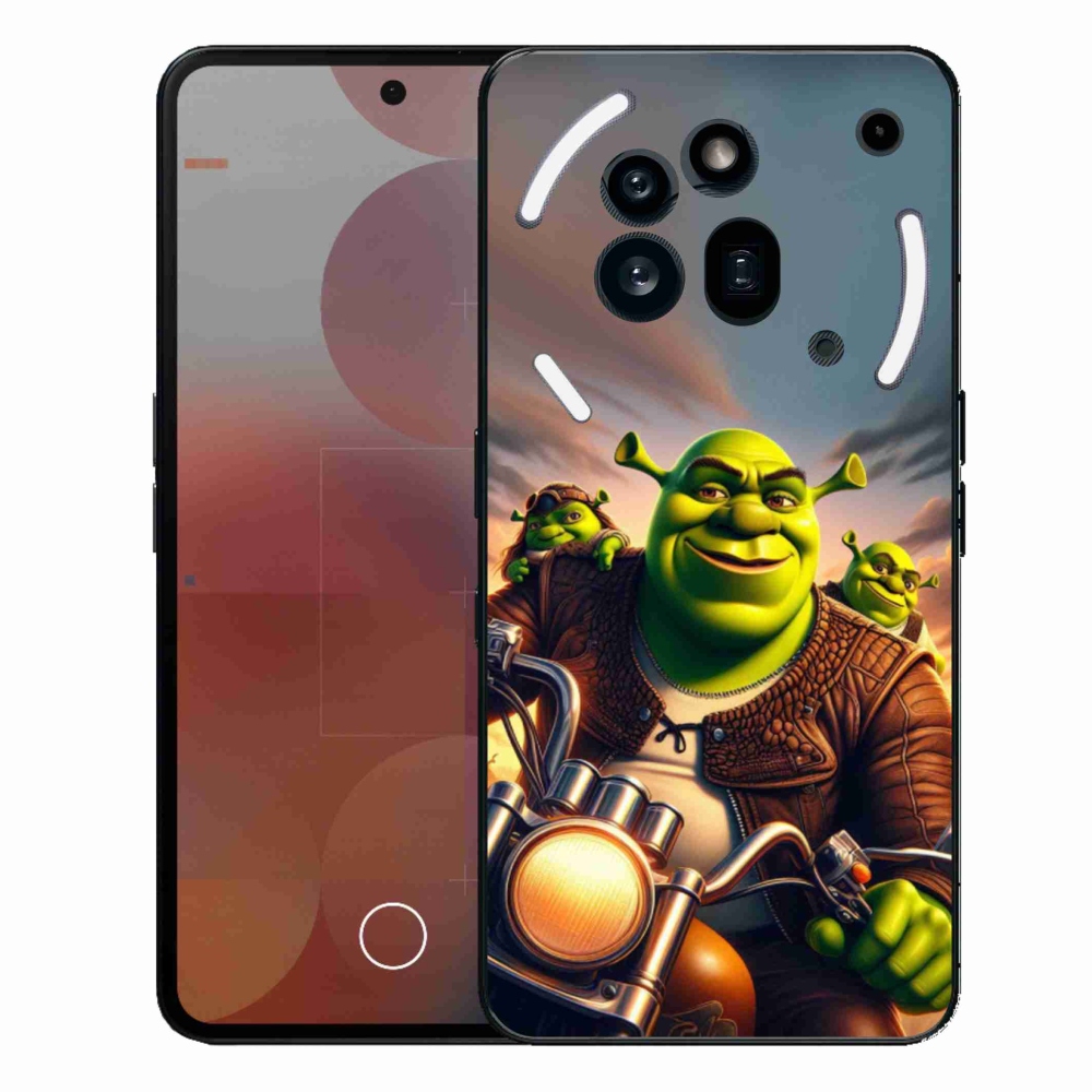 Gelový kryt mmCase na Nothing Phone (3a) Pro - shrek na motorce