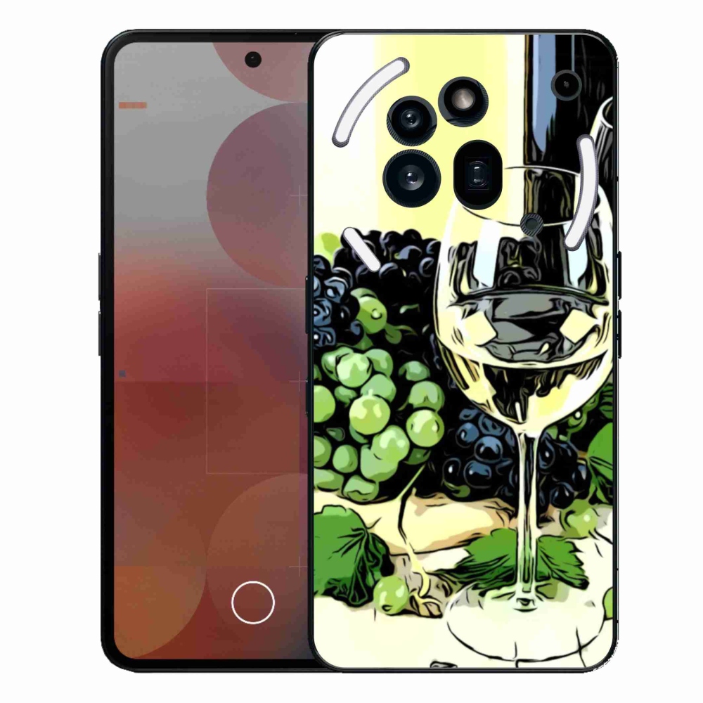Gelový kryt mmCase na Nothing Phone (3a) Pro - sklenka vína