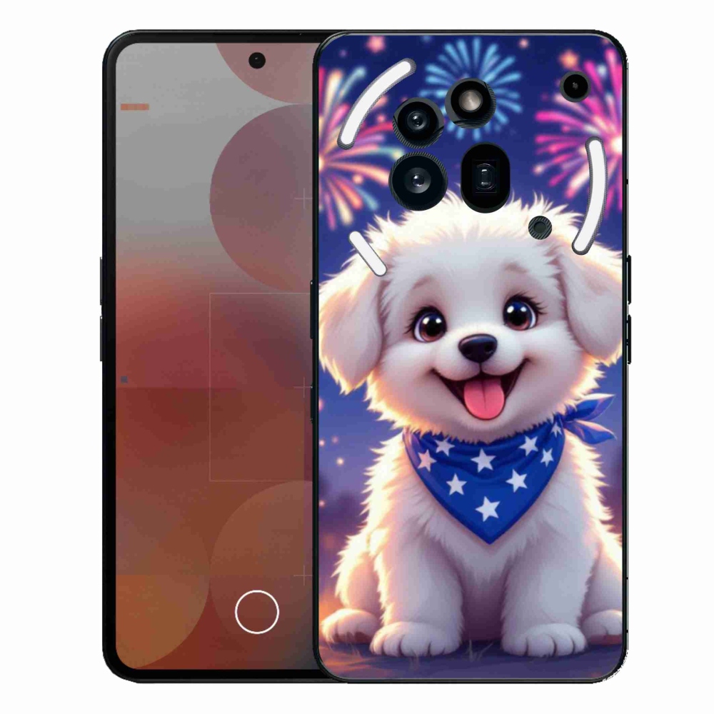 Gelový kryt mmCase na Nothing Phone (3a) Pro - slavnostní štěně