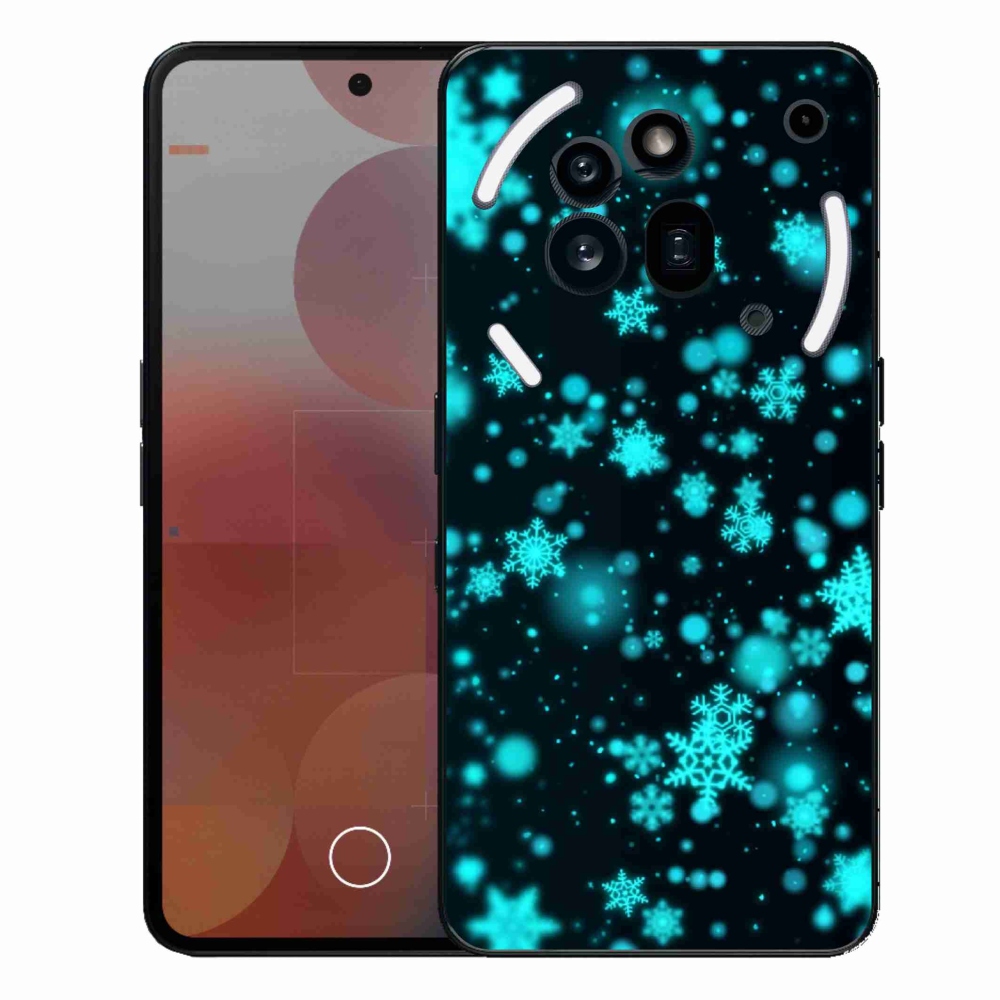 Gelový kryt mmCase na Nothing Phone (3a) Pro - sněhové vločky 1