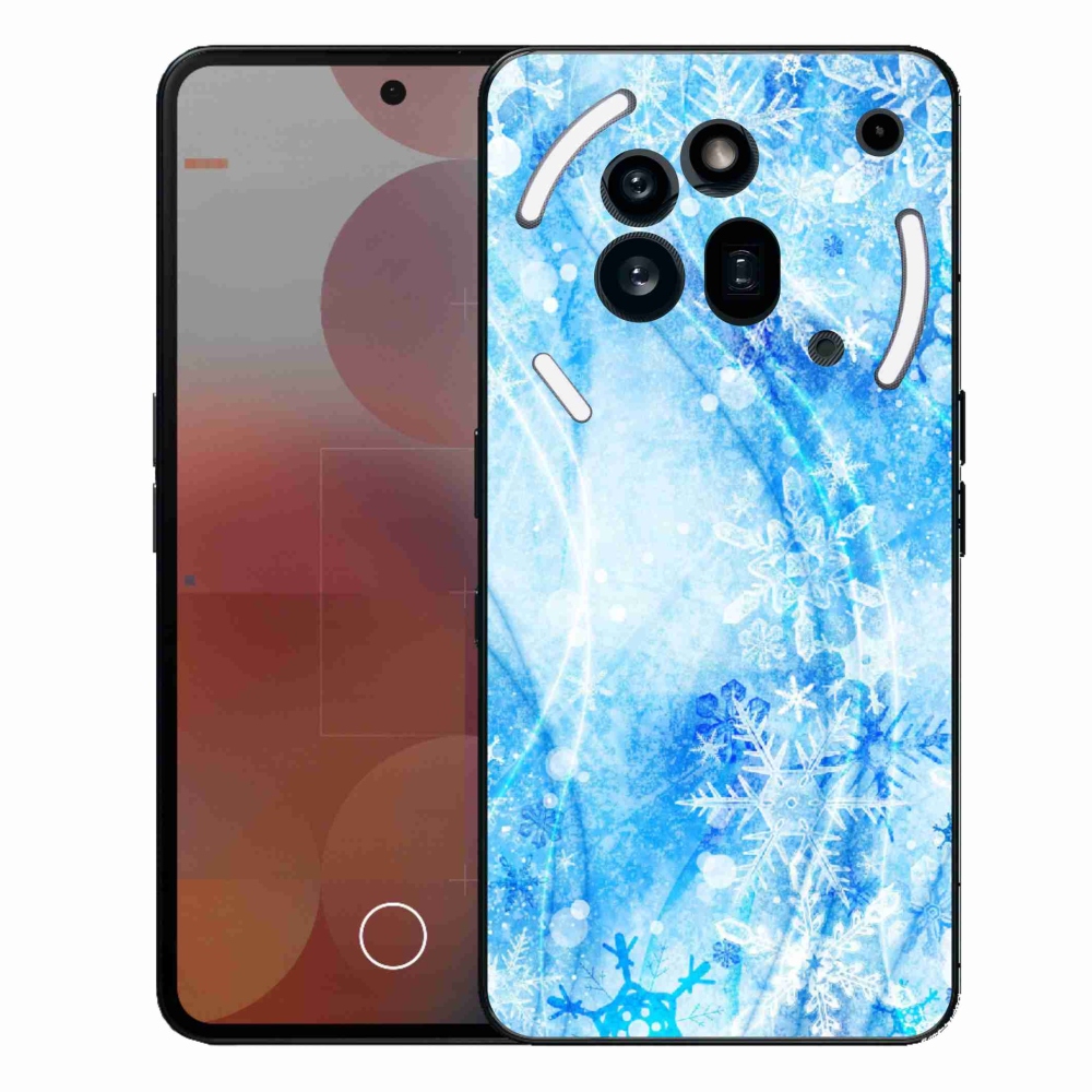 Gelový kryt mmCase na Nothing Phone (3a) Pro - sněhové vločky