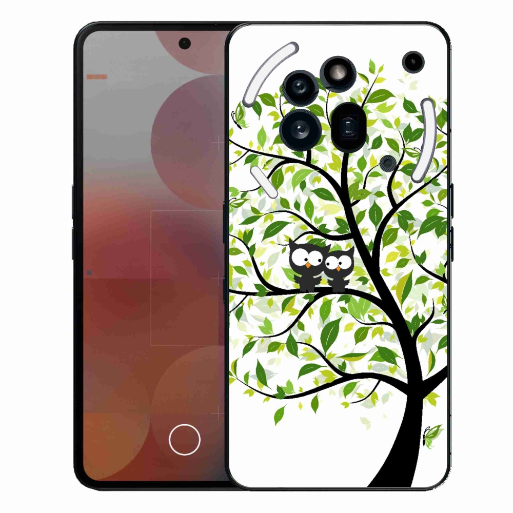 Gelový kryt mmCase na Nothing Phone (3a) Pro - sovičky na stromě