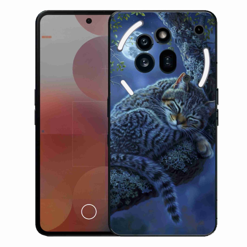 Gelový kryt mmCase na Nothing Phone (3a) Pro - spící kočka