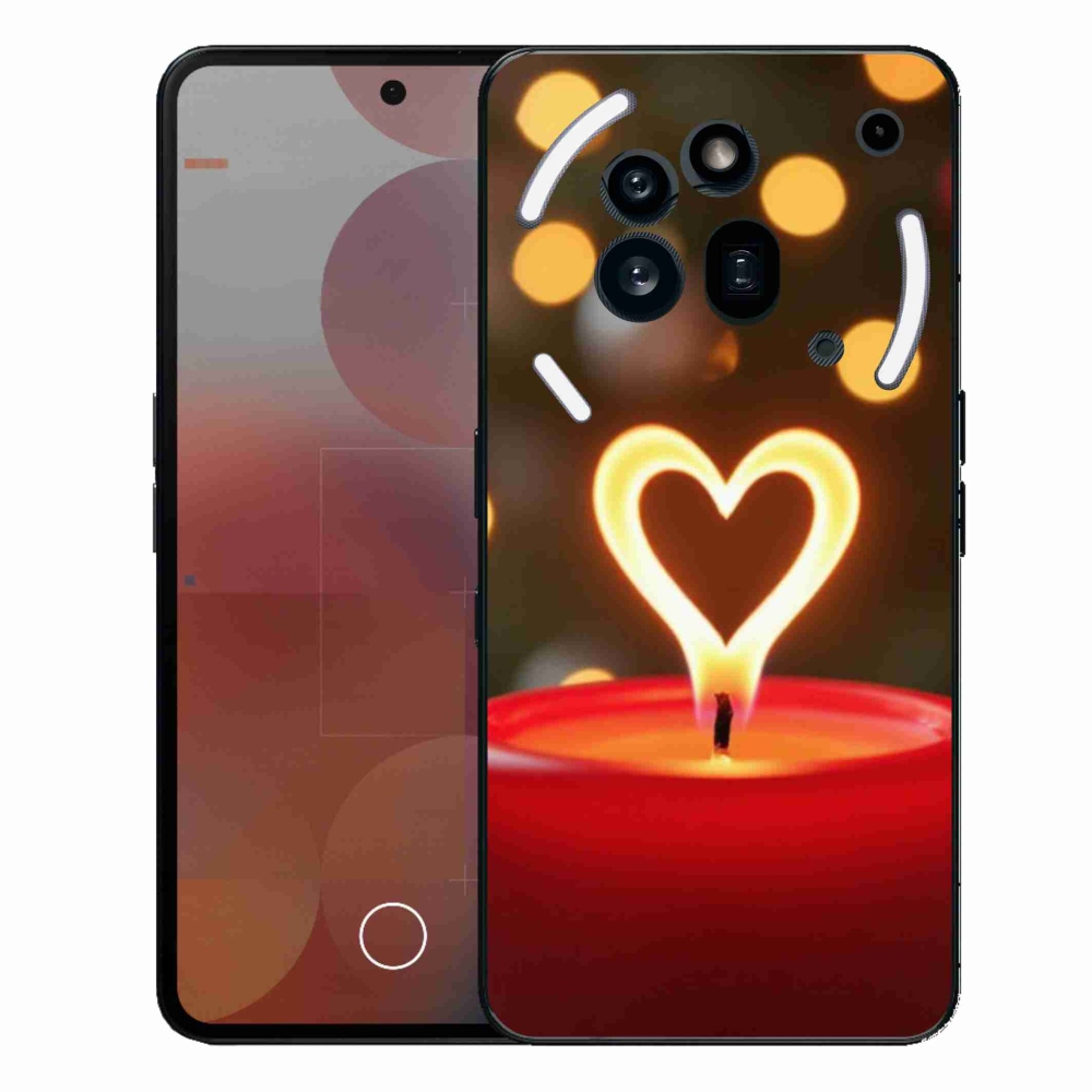 Gelový kryt mmCase na Nothing Phone (3a) Pro - srdce z plamene