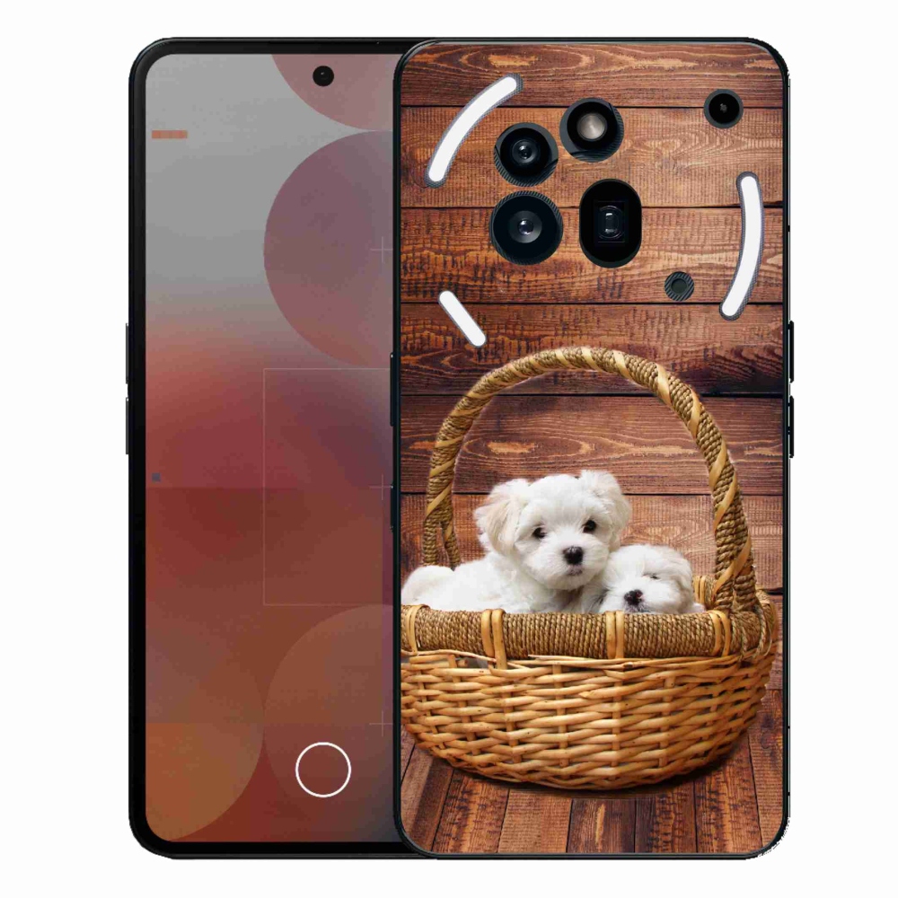 Gelový kryt mmCase na Nothing Phone (3a) Pro - štěňátka