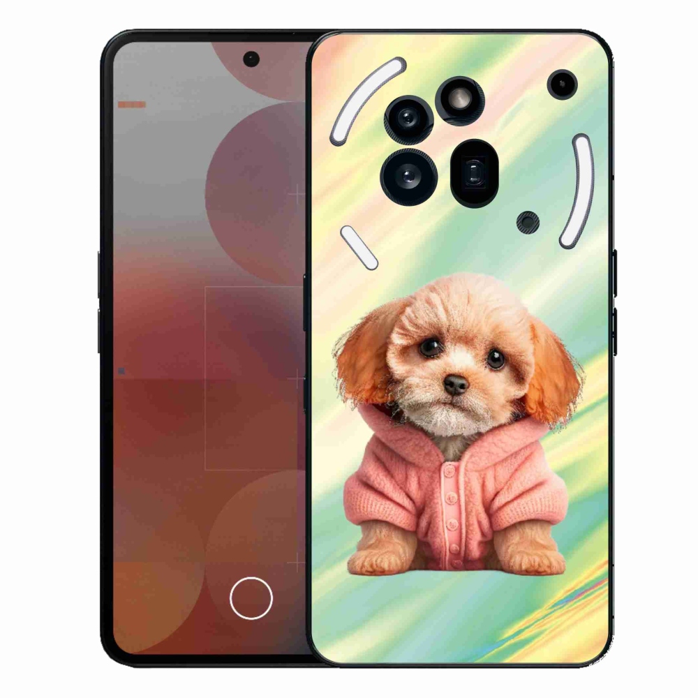 Gelový kryt mmCase na Nothing Phone (3a) Pro - štěně ve svetru