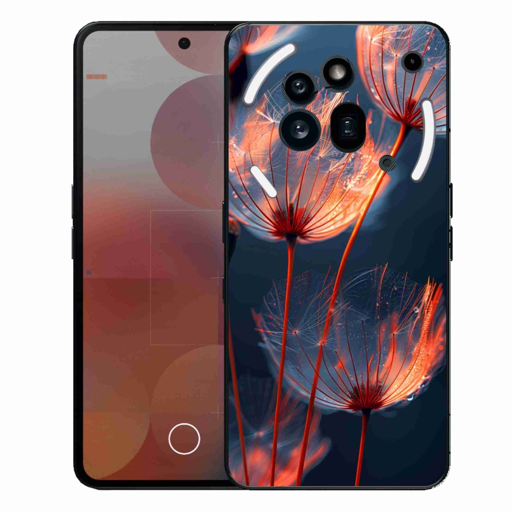 Gelový kryt mmCase na Nothing Phone (3a) Pro - světélkující chmýří