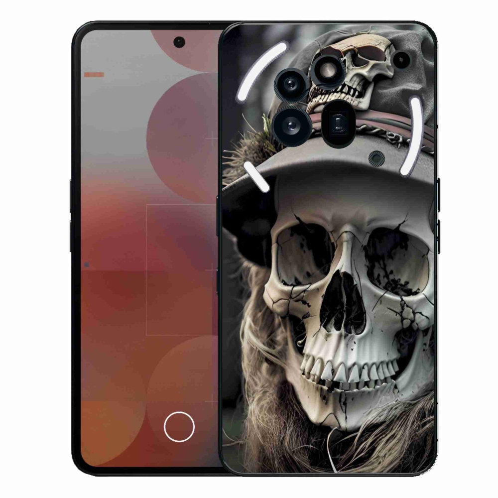 Gelový kryt mmCase na Nothing Phone (3a) Pro - temná lebka