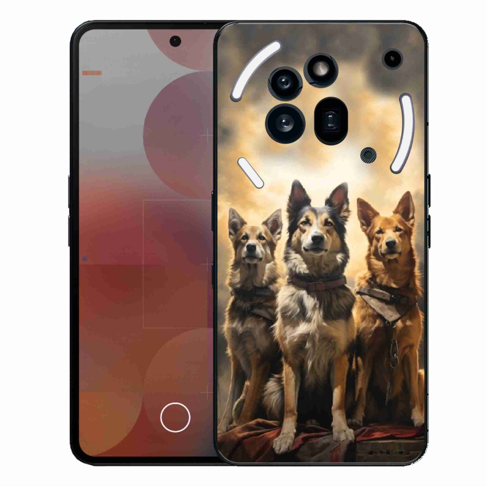 Gelový kryt mmCase na Nothing Phone (3a) Pro - tři psi