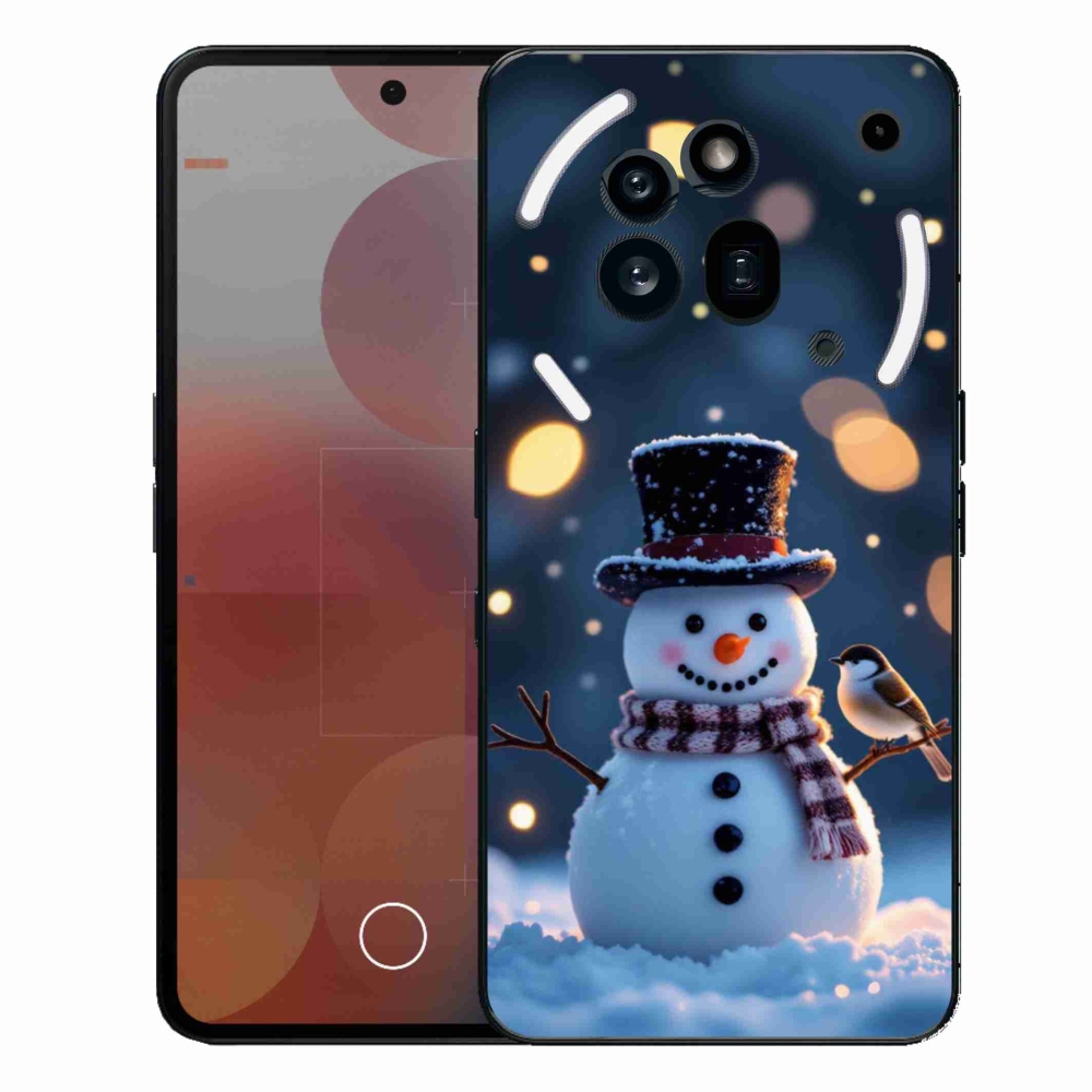 Gelový kryt mmCase na Nothing Phone (3a) Pro - vánoční sněhulák