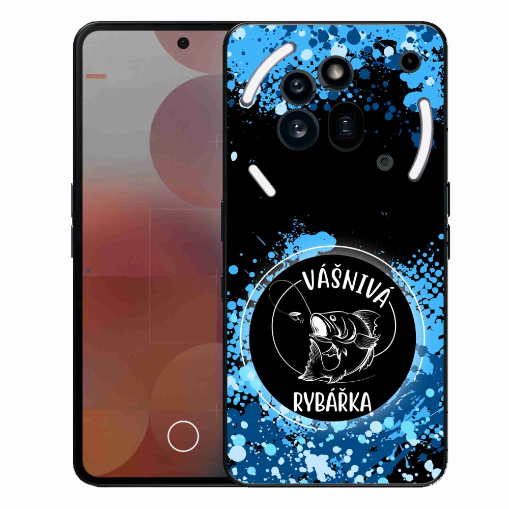 Gelový kryt mmCase na Nothing Phone (3a) Pro - vášnivá rybářka černé pozadí