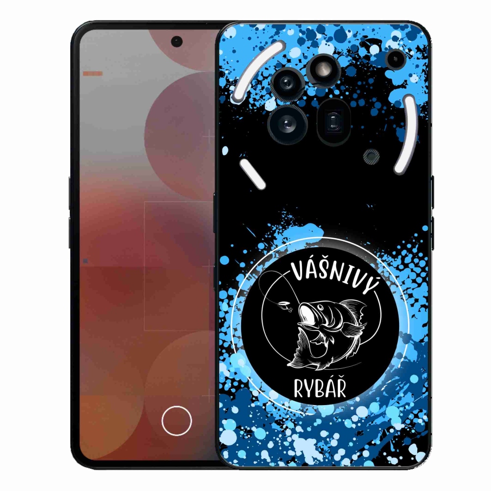 Gelový kryt mmCase na Nothing Phone (3a) Pro - vášnivý rybář černé pozadí