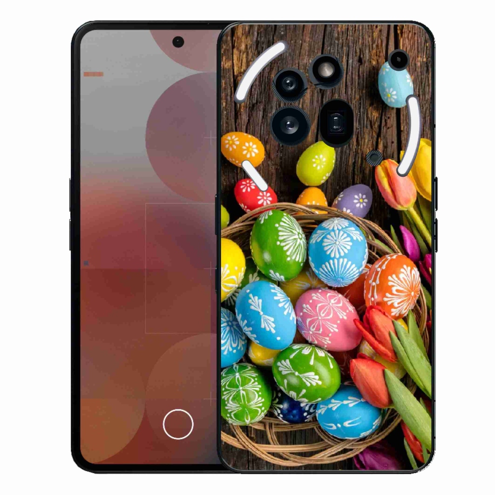 Gelový kryt mmCase na Nothing Phone (3a) Pro - velikonoční vajíčka
