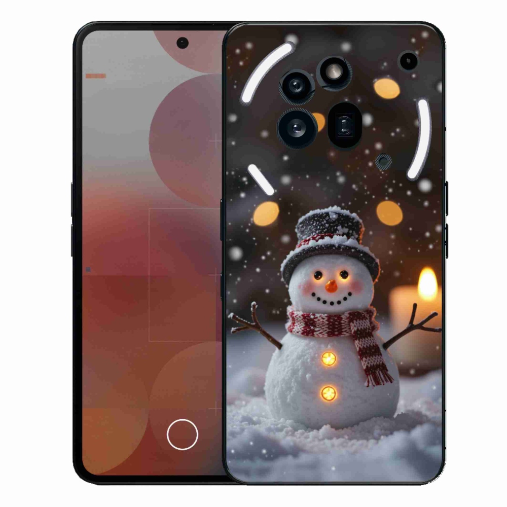 Gelový kryt mmCase na Nothing Phone (3a) Pro - veselý sněhulák