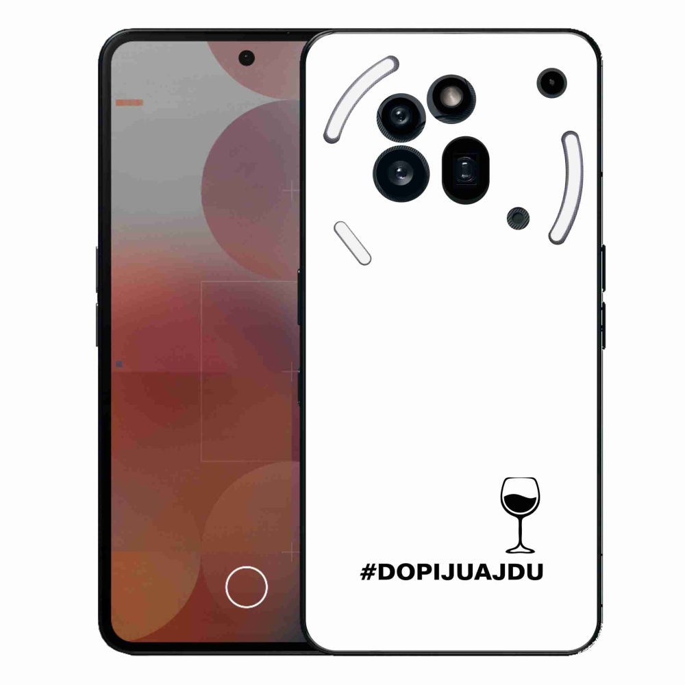 Gelový kryt mmCase na Nothing Phone (3a) Pro - vinný motiv bílé pozadí