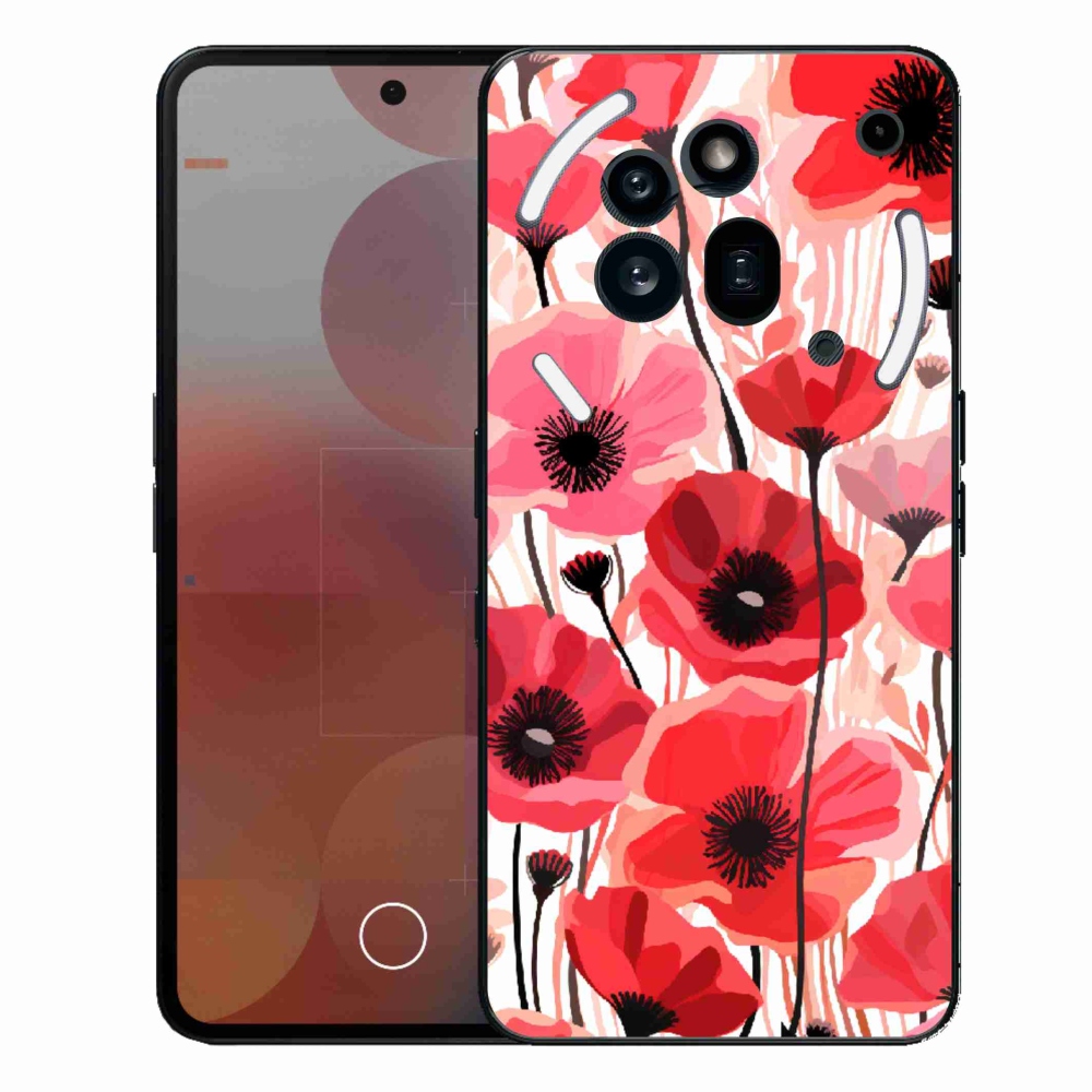 Gelový kryt mmCase na Nothing Phone (3a) Pro - vlčí mák 1