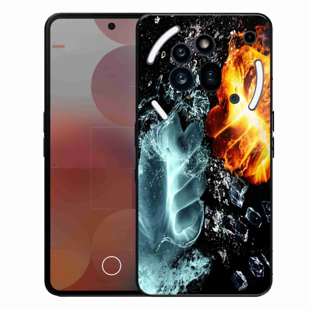 Gelový kryt mmCase na Nothing Phone (3a) Pro - voda a oheň