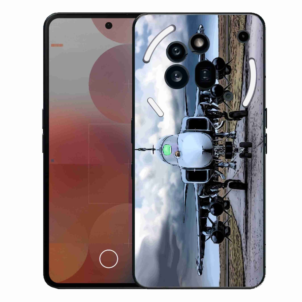 Gelový kryt mmCase na Nothing Phone (3a) Pro - vojenské letadlo